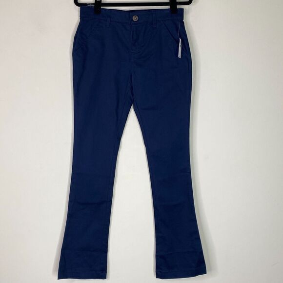 New Old Navy School Uniform Bootcut Pants Navy Blue Girls Size 14 - Picture 9 of 9
